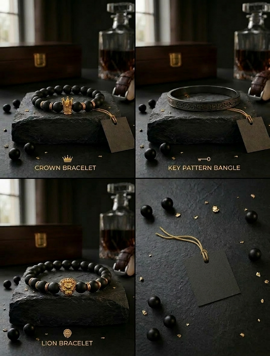 Golden Lion Bracelet For Men/Women(Pack Of 3 )